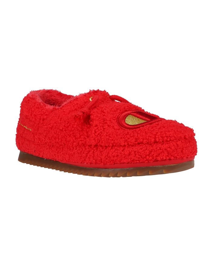 Champion University Cozy High Pile Slippers Dames - Rood - Belgie 2584PYKWV